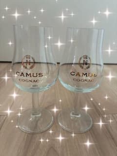 CAMUS コニャック グラス付きギフトセット CAMUS コニャックグラス ペアセット ゴールドロゴ入り 非売品 - メルカリ