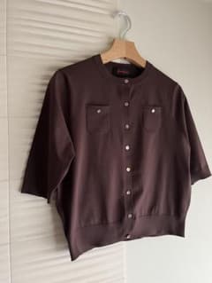 トゥモローランド CABaN キャバン 半袖 カーディガン ブラウン 茶色