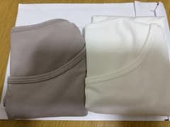 Lサイズ ベージュ ホワイト タンクトップのサムネイル