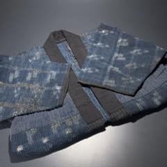 古布 木綿 藍染 刺子 継ぎ接ぎ 襤褸 ⑥ 4幅分 縦155cm 横127cm 襤褸 ボロ 4幅 藍無地 絣 縞 継ぎ接ぎ 継ぎ当て 藍染木綿古布 リメイク