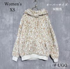 アグ UGG ボアフリースパーカー シェルパプルオーバー レオパード柄 美