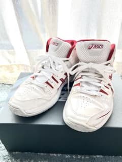 ASICS バスケットシューズ ホワイト/レッドのサムネイル