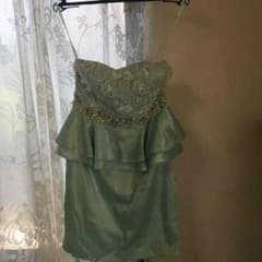 グリーン ビジュー キャバ 結婚式 ドレスのサムネイル