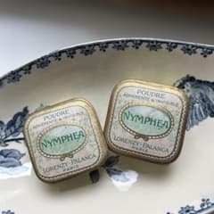 フランスアンティーク NYMPHEA パウダーボックス ブロカント 2個セット