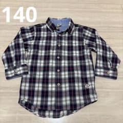 BACK NUMBER KIDS チェック柄 長袖シャツ 140