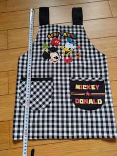Disney 子供用エプロン チェック柄　110cmのサムネイル