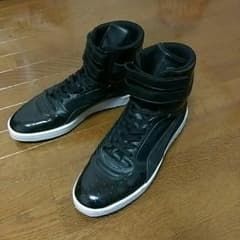 （hide6116さん専用）PUMA　skyhi  27cm　黒　エナメルのサムネイル