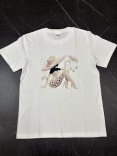 DTFプリント　プリントTシャツ　ホワイト　半袖 Tシャツ　おしゃれTシャツのサムネイル