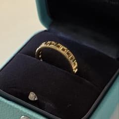 【Tiffany】Tトゥルーナローリング イエローゴールド、18K、YG、10号のサムネイル