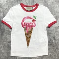 GUCCI アイスクリーム スパンコール TシャツXS 今日限定値下げ！ GUCCI スパンコール アイスクリーム Tシャツ レディース XS - メルカリ