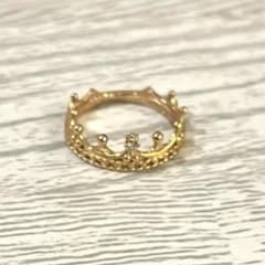 変形あり　ノジェス　王冠　クラウン　モチーフ リング ゴールド　10K 1号のサムネイル