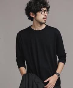 【新品・未使用】AXF feat ITALY WOOL ドレスＴシャツ 長袖のサムネイル