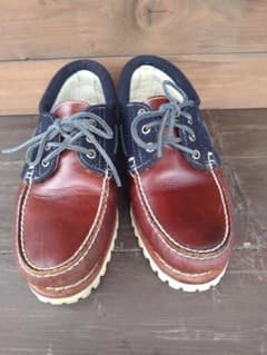 Timberland 3EYE デッキシューズ ブラウン×ネイビー×ホワイトラグ 