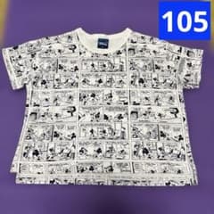 미품 Disney 미키 마우스 코믹 무늬 T 셔츠 105