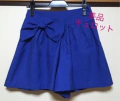 【美品】キュロット ブルー リボン かわいいのサムネイル