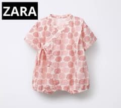 最終値下げ【美品】ZARA甚平ロンパース 68cm 花柄ピンクのサムネイル
