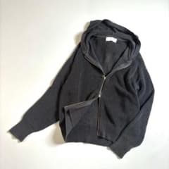 美品 24SS AP STUDIO ギマコットンフーディ ダブルジップ シアー