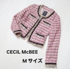 CECIL McBEE - ノーカラージャケット CECIL McBEE ツイード ノーカラージャケット M - メルカリ