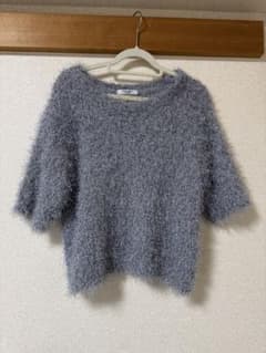 PALEMO STORE シャギーニット 半袖 グレー Mのサムネイル