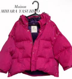 買い得！！MIHARA YASUHIRO フード付きダウンジャケット ピンク - メルカリ
