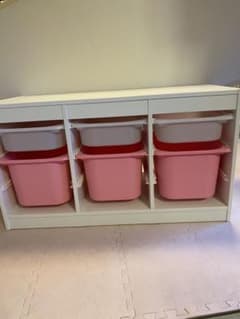 くーちゃんIKEA トロファスト収納ボックス 6個 ホワイト/ピンク　棚 くーちゃん様専用IKEA トロファスト収納ボックス 6個 ホワイト/ピンク