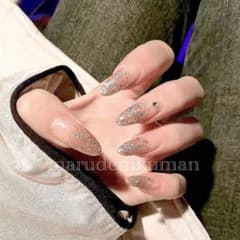 ネイルチップ♡ラメネイル♡ワンホンネイルのサムネイル