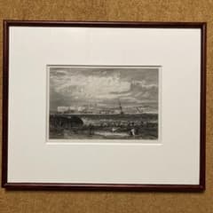 ウィリアム　ターナー「フェルモス海岸」銅版画約16×24額縁37×44.6 cm ウィリアム ターナー「フェルモス海岸」銅版画約16×24額縁37×44.6 cm