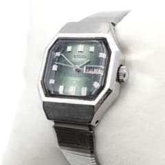 稼働 SEIKO オートマチック 自動巻き 腕時計 デイデイト グリーン文字