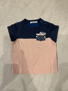 familiar 半袖Tシャツ ネイビー・ピンクのサムネイル