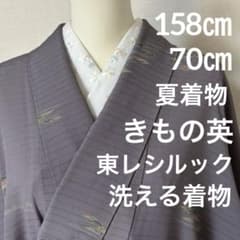 洗える着物　夏着物　絽　小紋　158㎝　きもの英　東レシルック　26634 洗える着物 夏着物 絽 小紋 158㎝ きもの英 東レシルック 26634 - メルカリ