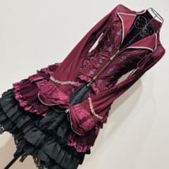 ozz croce 薔薇刺繍フリルカーディガン