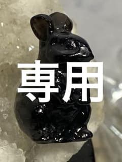 天然石 モリオン 彫刻パーツ 貫通穴あり うさぎさん 約25ミリ - メルカリ