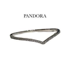 PANDORA V型ブレスレット キラキラブレスレット シルバー - メルカリ