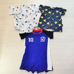 70サイズ 半袖カバーオール 3点 まとめ売りのサムネイル