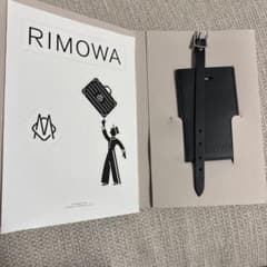 新品】RIMOWA ネームタグ ブラック レザー - メルカリ