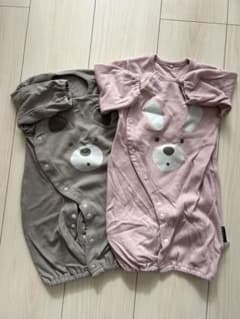 【西松屋】長袖ツーウェイ・ドレスオール 50-60cm 2色セットのサムネイル