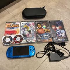 PSP 3000 本体　充電器　ケース　ソフト一式のサムネイル