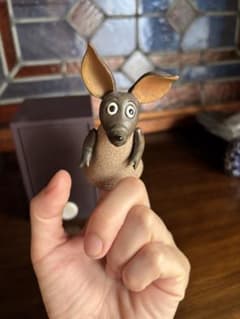 珍品 年代物 ムーミン スニフ Nipsu 指人形 レザー×陶器 ヴィンテージ 珍品 年代物 ムーミン スニフ Nipsu 指人形 レザー×陶器 ヴィンテージ