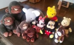 プーさん等ぬいぐるみ10個まとめ売りのサムネイル
