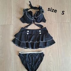 黒のビキニ　sizeS　３点セットのサムネイル
