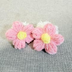 ♡ハンドメイド お花シュシュ 2個セット♡のサムネイル