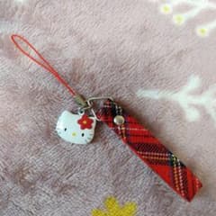 ハローキティ チェック柄ストラップ - メルカリ