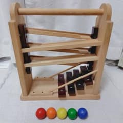 KOIDE コロコロシロホン 木のおもちゃ 木製 知育玩具 スロープトイ