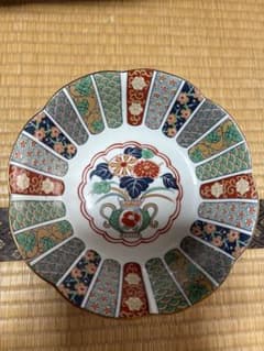 有田焼田扇陶扇造 錦絵 金彩色絵菊皿赤 絵古伊万里 - メルカリ