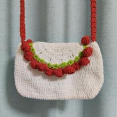 ハンドメイド ショルダーバッグ チェリーモチーフのサムネイル