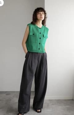 ellie タックアジャストパンツ グレー S - メルカリ