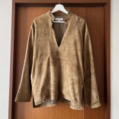 VAINL ARCHIVE/ヴァイナルアーカイブ スウェード プルオーバー 革