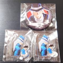 名探偵コナン ジン アクスタ・缶バッジセット - メルカリ