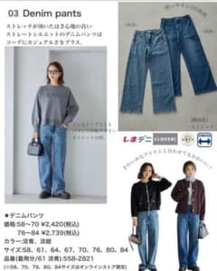 しまむらデニム　ストレート64のサムネイル