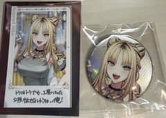 ホロライブ 虎金妃笑虎 缶バッジ 箔押しブロマイド風カード